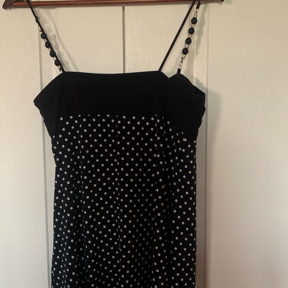 Polka dot black sleeveless top - Picture 2 of 4